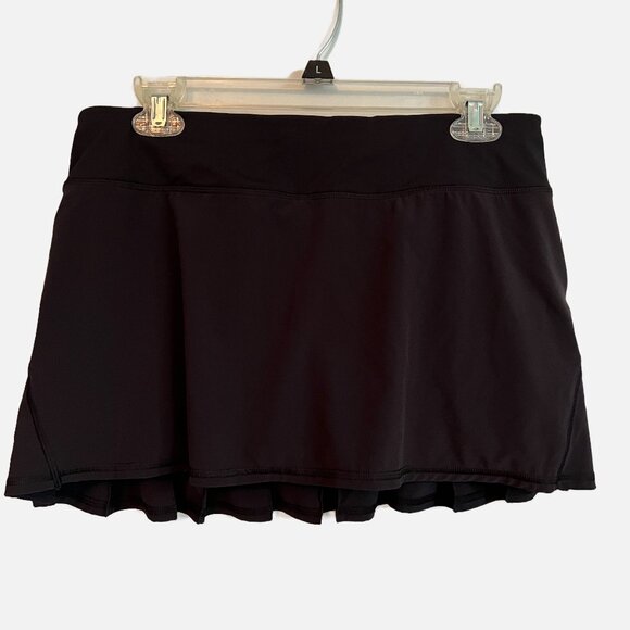 Black Lulumelon Pace Setter Skirt Size 8 - Picture 1 of 6